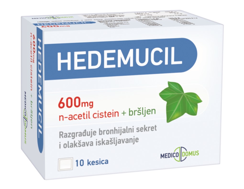 Hedemucil - kesice, prašak za oralnu primenu